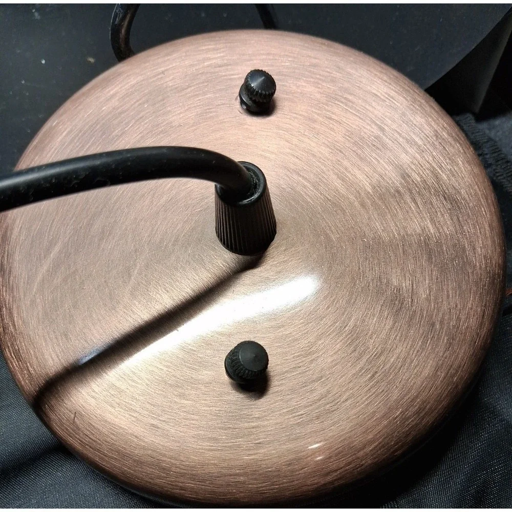 Pair of Copper and Glass Cone Pendant Lights‎ Made in Italy 
